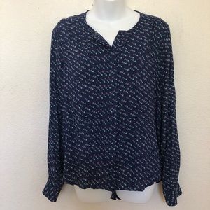 Maeve Navy Blue Blouse long sleeve